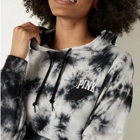 Pink Victoria's Secret Long Sleeve Hooded Pullover Shirt Small NEW! - Picture 2 of 8